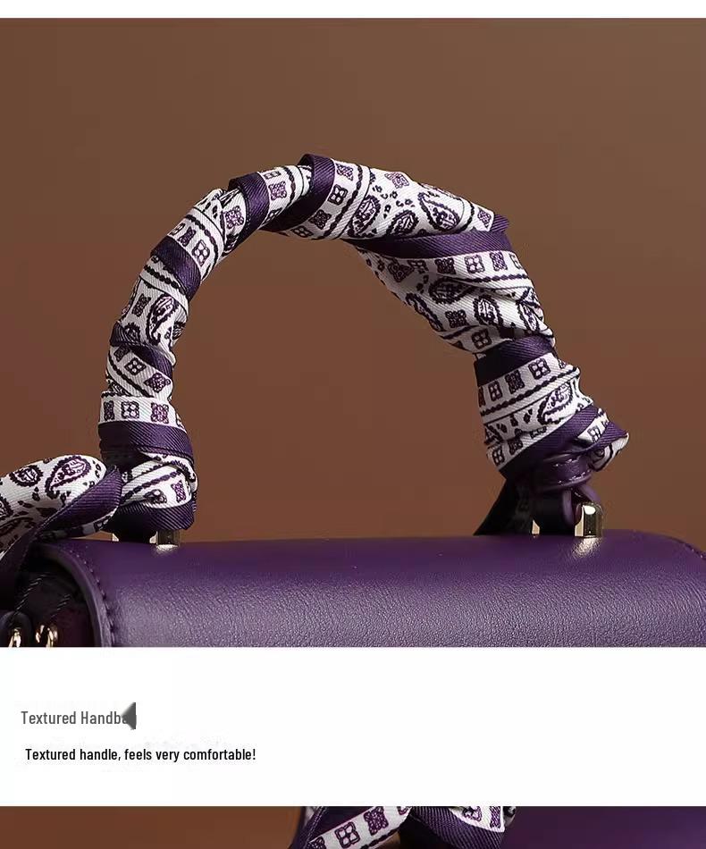 Women's Luxury Purple Crossbody Handbag - Elegant Commuter Style