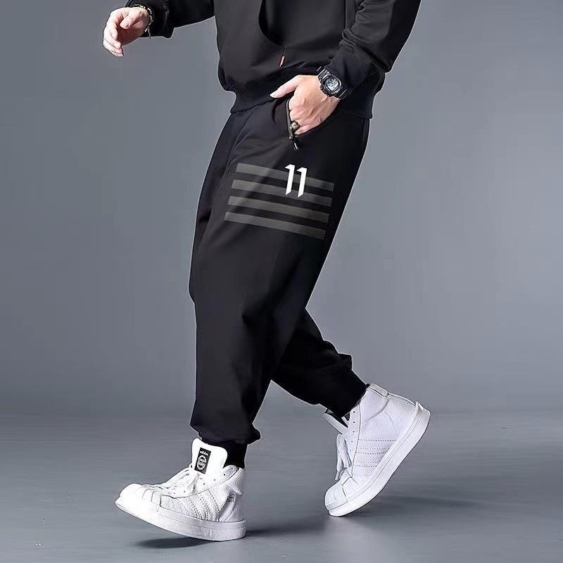 Pantaloni casual da uomo taglie forti: Pantaloni sportivi alla moda con risvolto, vestibilità ampia, lusinghieri