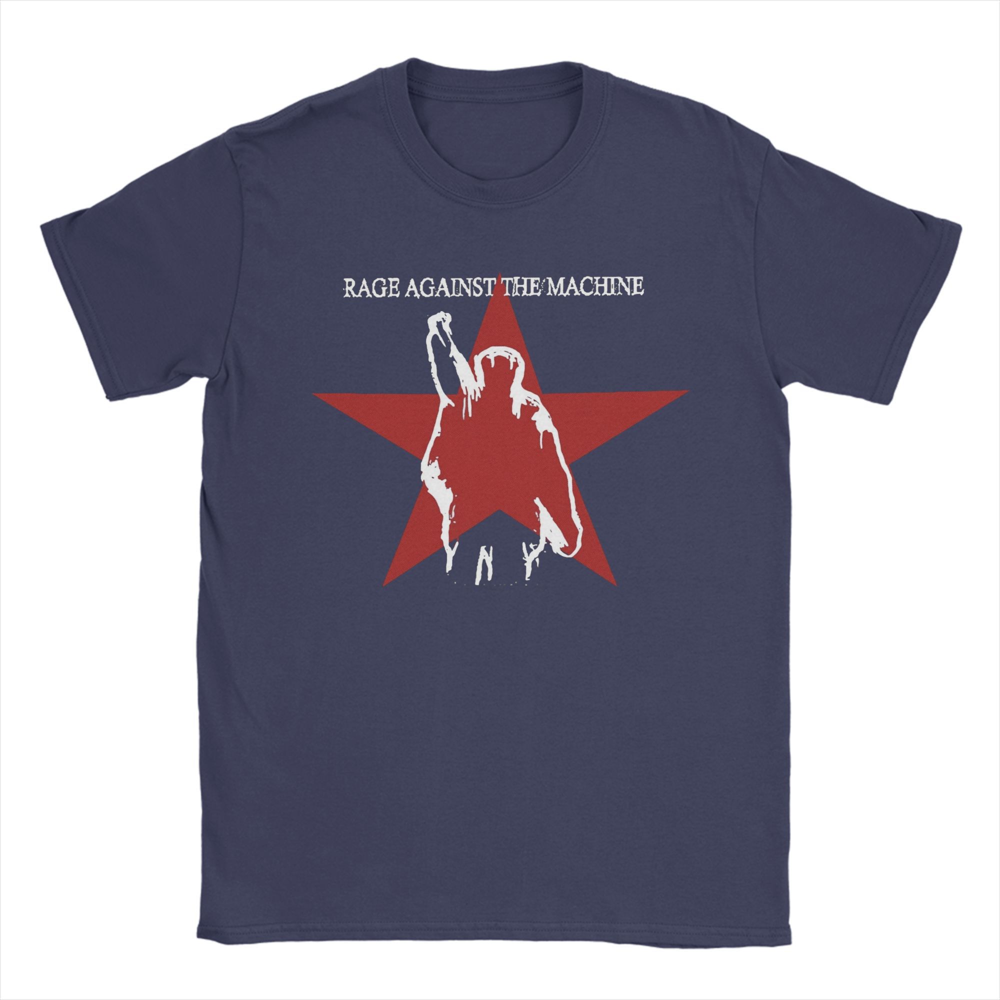 

Star Rage Against The Machine T Shirt for Men Cotton Amazing T-Shirts Crewneck Tees Short Sleeve Clothes Printing 4XL