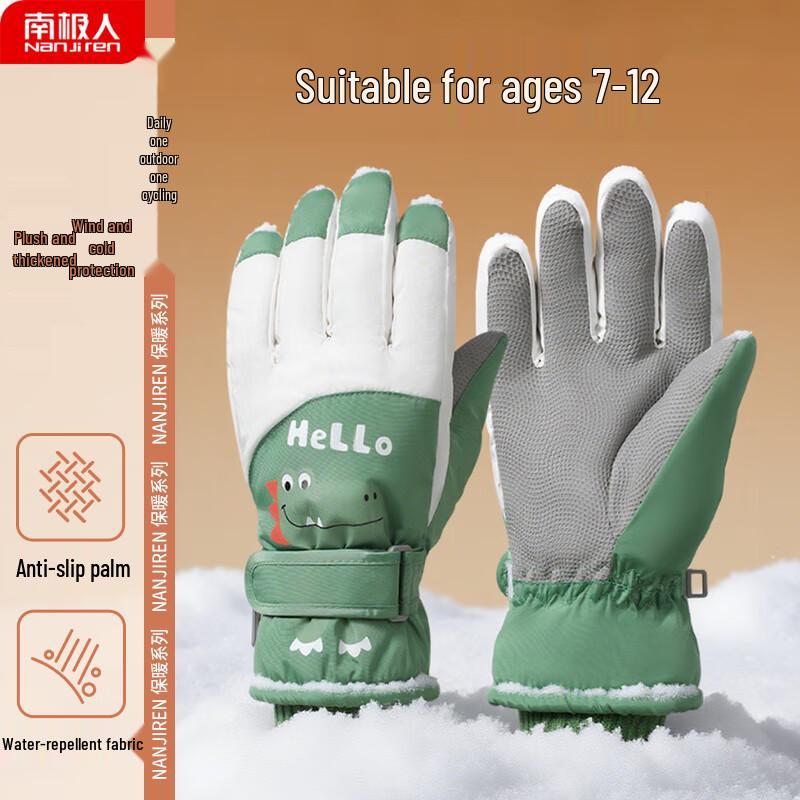 Nanjiren Kids Winter Waterproof Ski Gloves