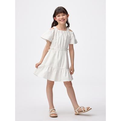 Girls Denim Off Shoulder Dress