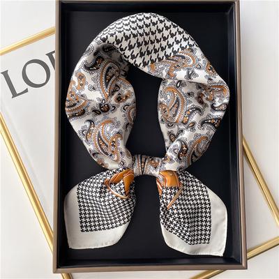 70 * 70cm New Silk Small Square Scarf For Women'S Neck Protection Professional Scarf Versatile Hair Tie Headscarf Scarf