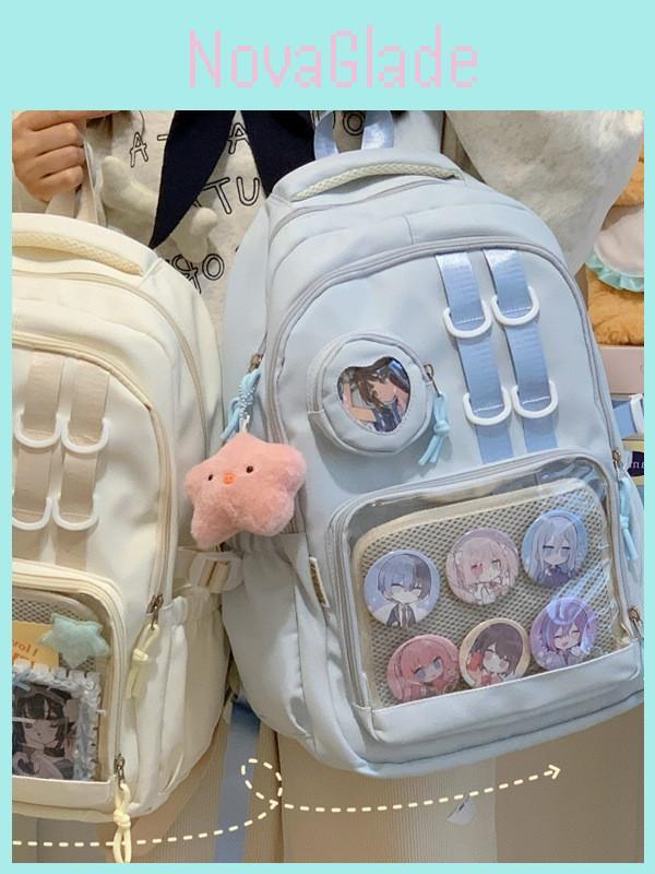 College Style Transparent Backpack With Nylon For School And College Students