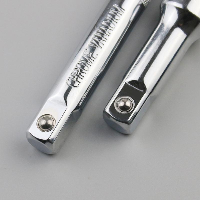 1/4 3/8 1/2 Socket Ratchet Wrench Extension Bar 50/75/100/125/150/250mm Long Bar Steering Sleeve Connecting Rod