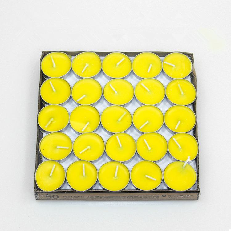 

Упаковка из 50 круглых бездымных восковых свечей для дней рождения, Рождества, предложений руки и сердца и романтических событий.. Горит 2 часа. 2-hour round candle жёлтый