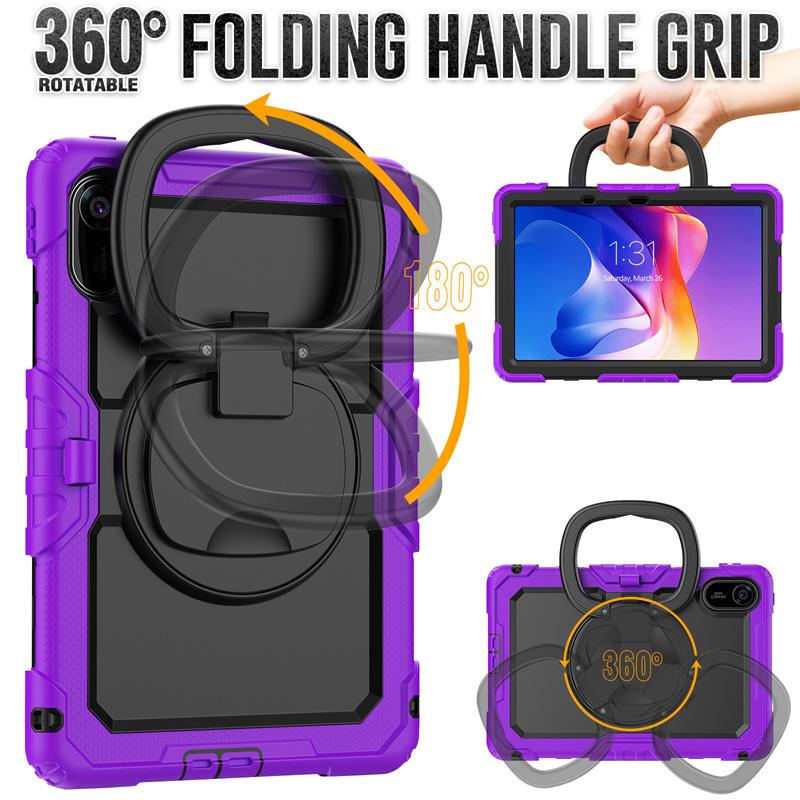 For Xiaomi Redmi Pad 2 Pad2 11 Inch 2025 Heavy Duty Rugged Tablet Case Rotation Pull Ring Stand Strap Shockproof PC Cover Funda