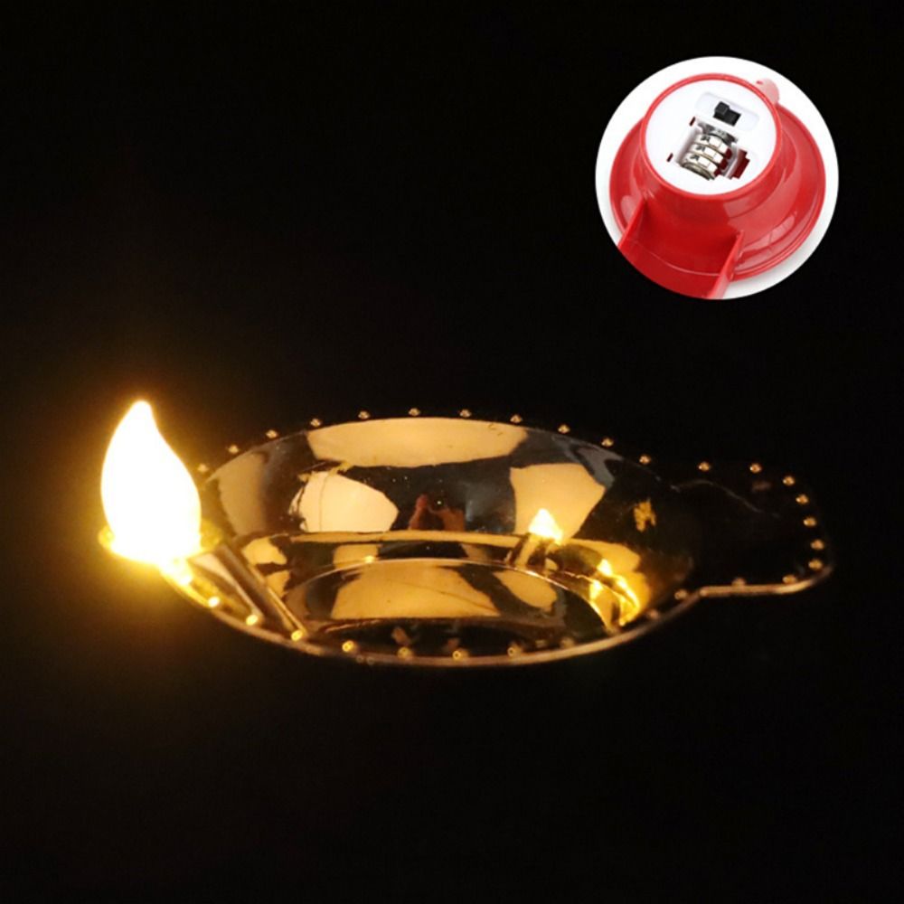 12Pcs Diwali Diya LED Light Floating on Water India Oil Lamp  Deepavali Festival Decoration