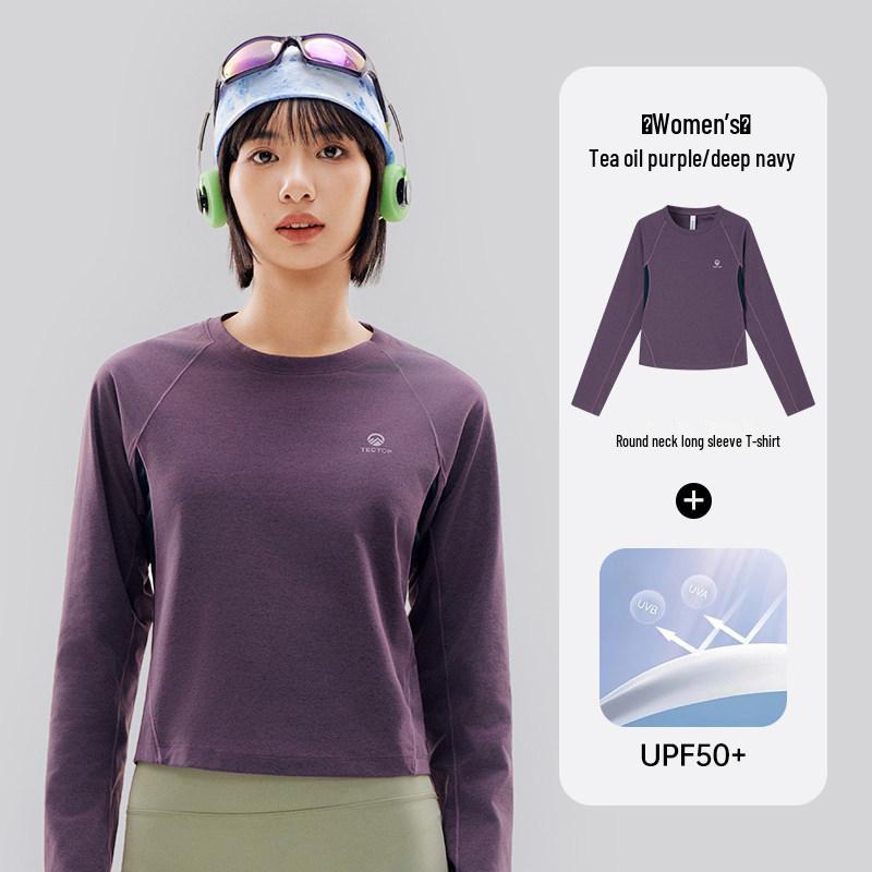 Tantuo Women s Quick-Dry Long Sleeve Outdoor Sports Top - Antibacterial, Breathable, UV Protection, Moisture-Wicking. S
