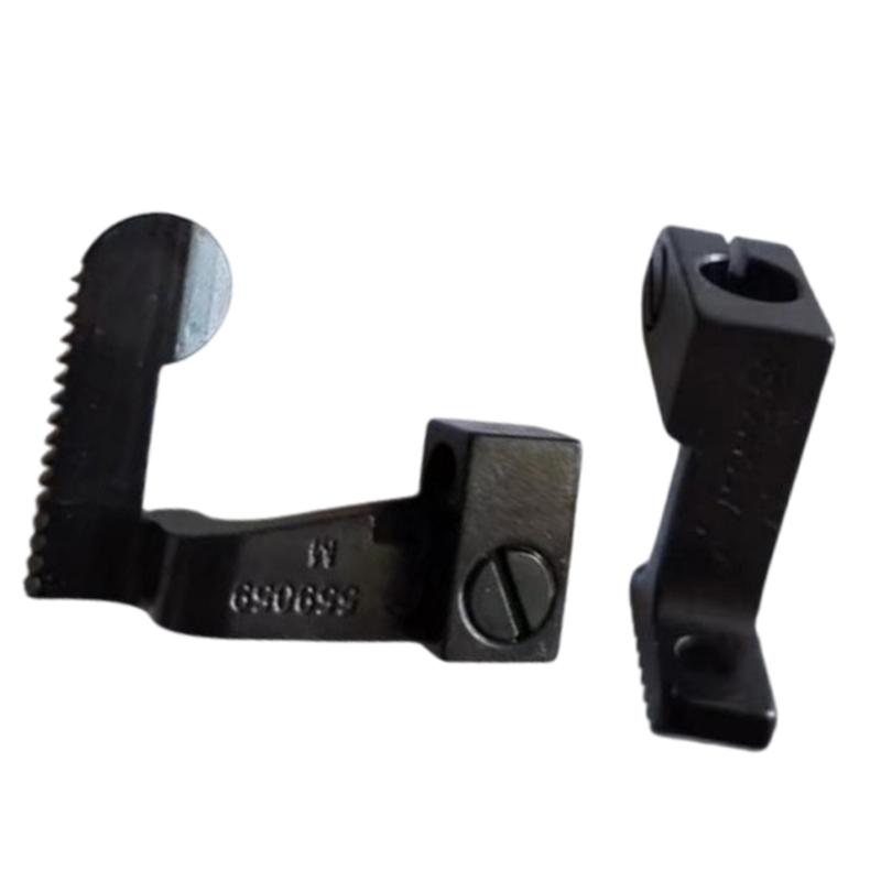Alloys Steel Presser Foot And Needle Plate Set For Overlocker Machine 300U Stitching For Multiple Fabrics Leather