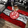 Remo FC Red Black Crack Wood Shield Logo Print Area Rug Brazilian Soccer Floor Carpet Football Fan Living Room Bedroom Home Decor Mat