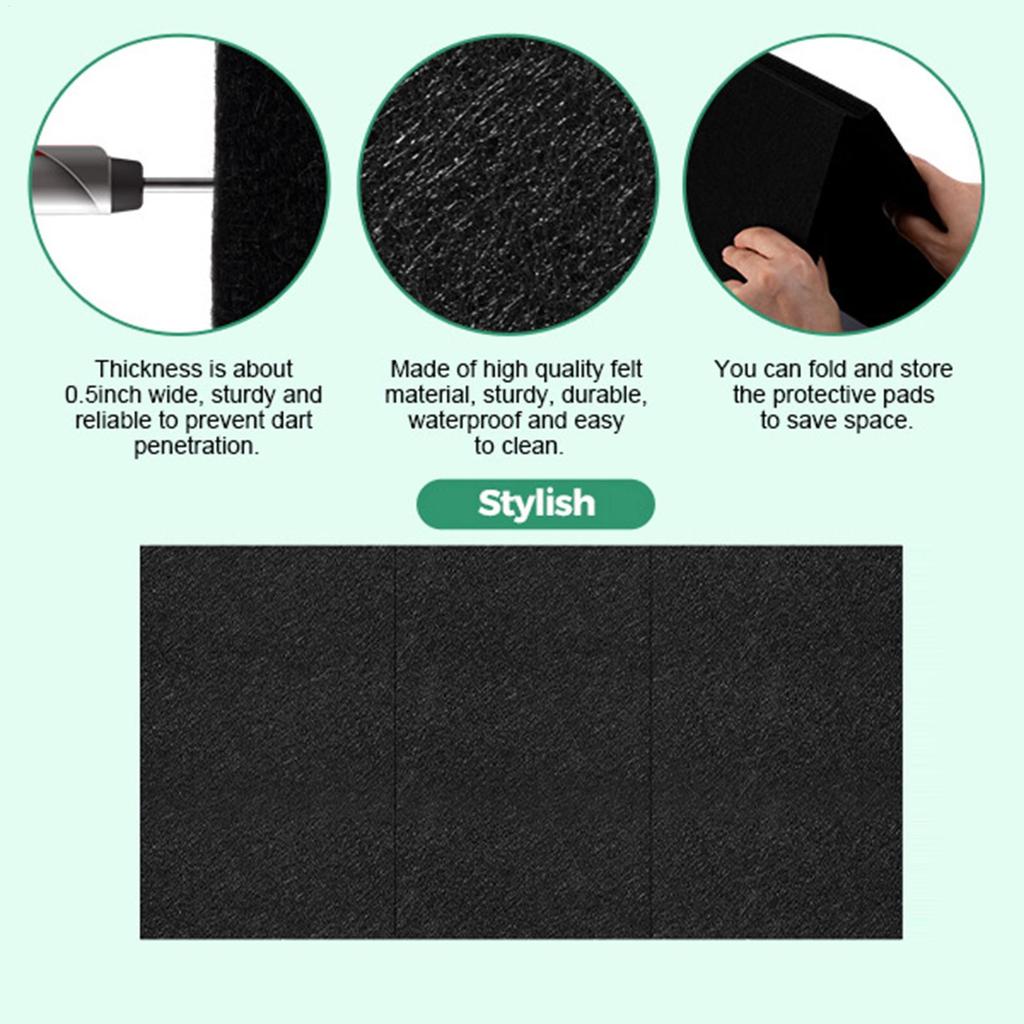 Dartboard Wall Protector 6 pcs Adhesive Backboard Felt Wall Dartboard Protective Mat Prevent Wall Damage Board For Home Door