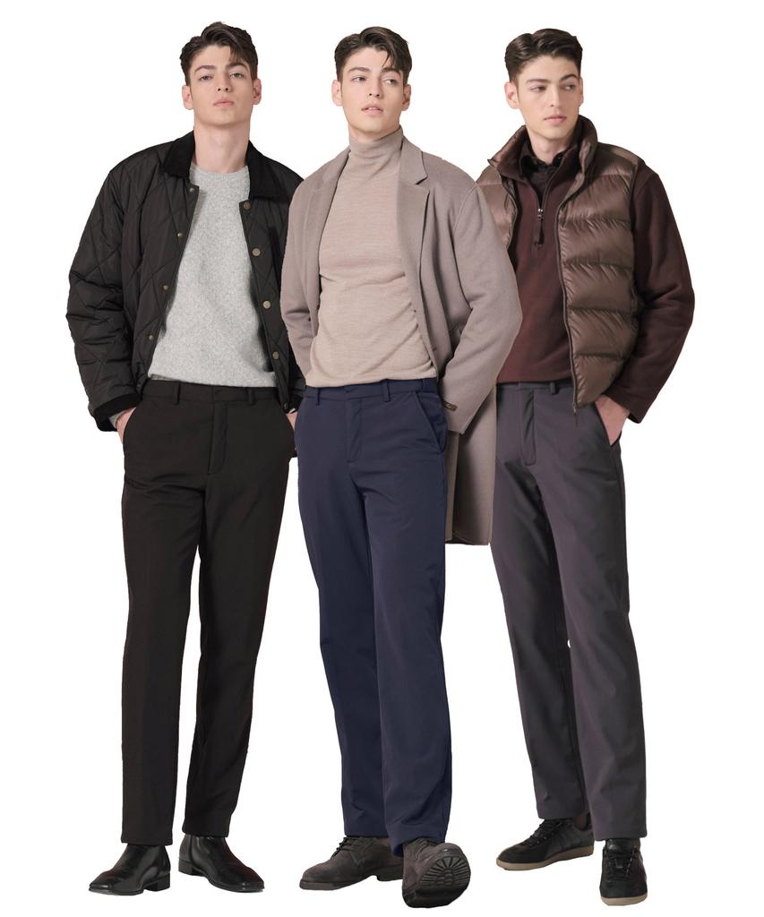 CERINI BY PAT Men'S Boa Fur Bonded Windproof Pants 3 Types