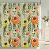Beautiful Flower Shower Curtains Watercolor Flowers Floral Home Decoration Curtain for Bathroom Polyester Fabric Bath Curtain