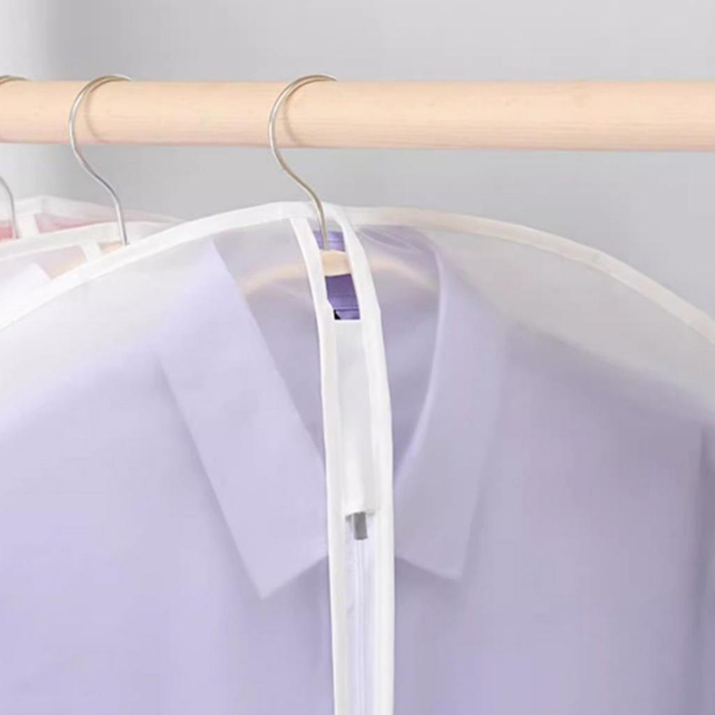 Translucent Flat Dust Cover Zipper Style Hanging Household Hanging Cover, Clothing Cover, Sleeve