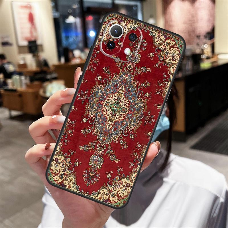 Persian carpet Floral pattern Case For POCO F3 F4 X4 GT F5 M5 X3 X5 Pro Cover For Xiaomi 11 12 Lite 13 11T 12T Pro Case