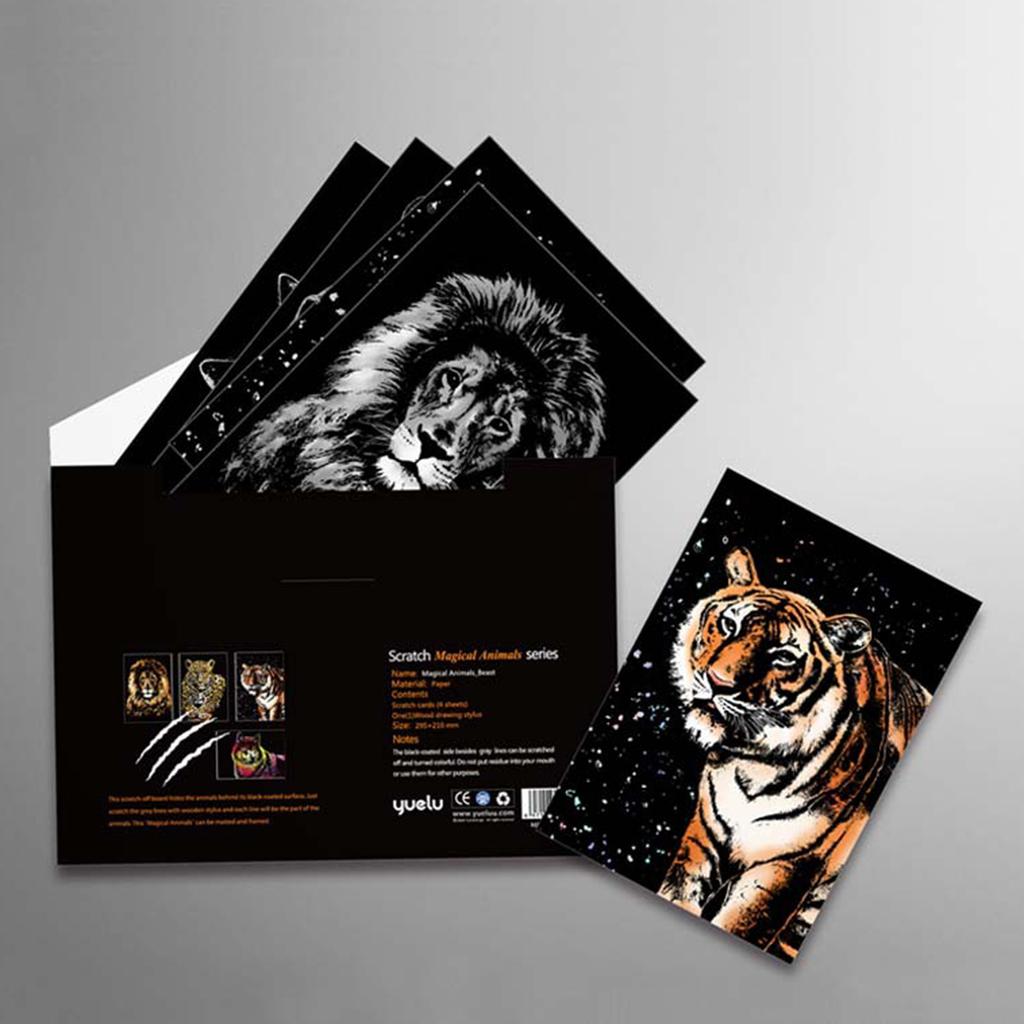 Buy Scratch Sketch Paper Pads Rainbow Painting Scratchboard Kit at affordable prices — free