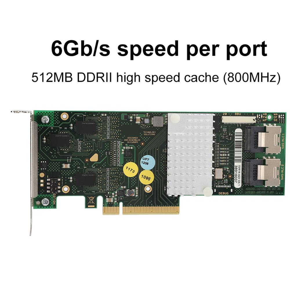 D2616 SAS2108 SATA SAS Raid 6Gbs 512M Cache Array Controller Card Low Baffle