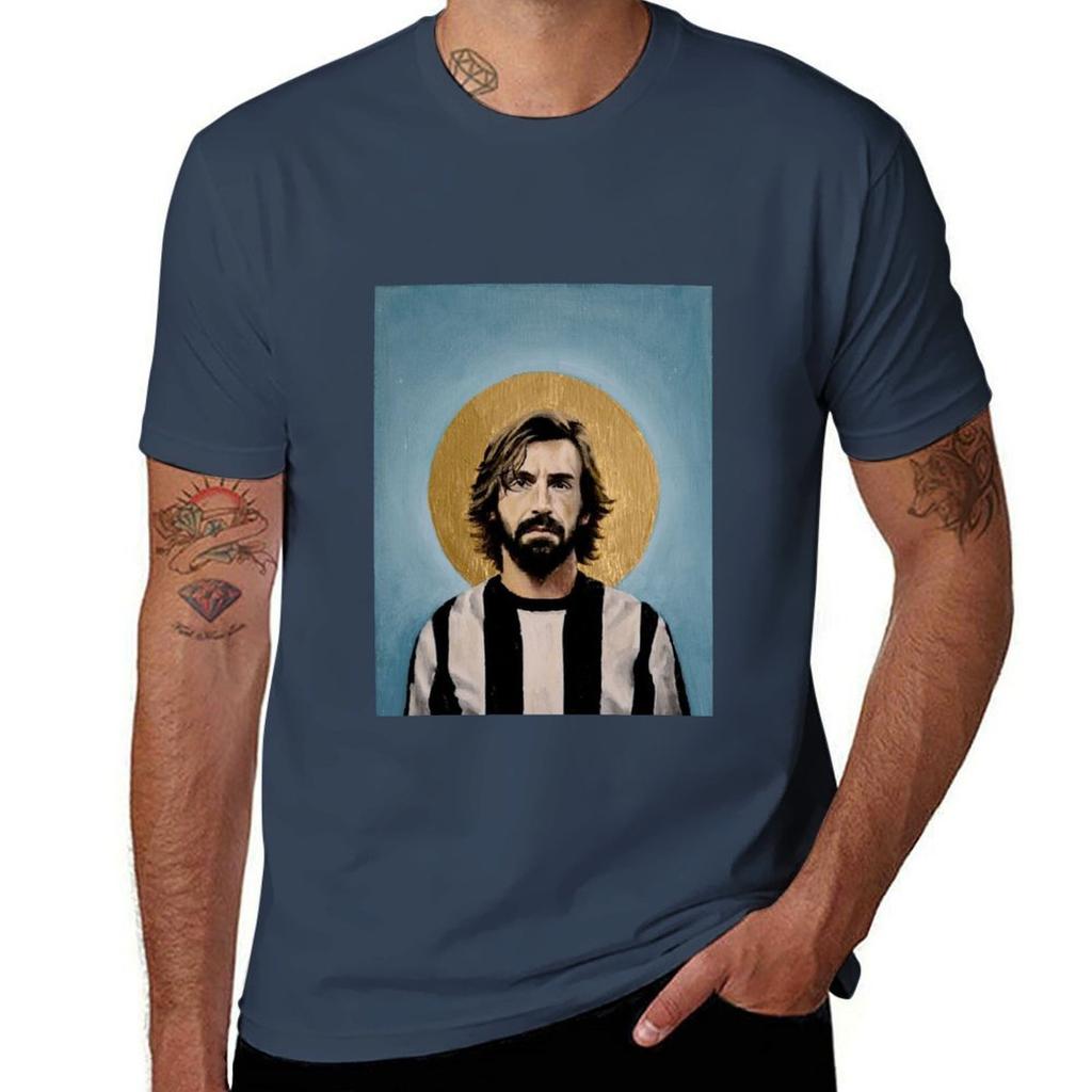 Soccer Art 2 Andrea Pirlo Tshirt Casual Daily Graphic Tee