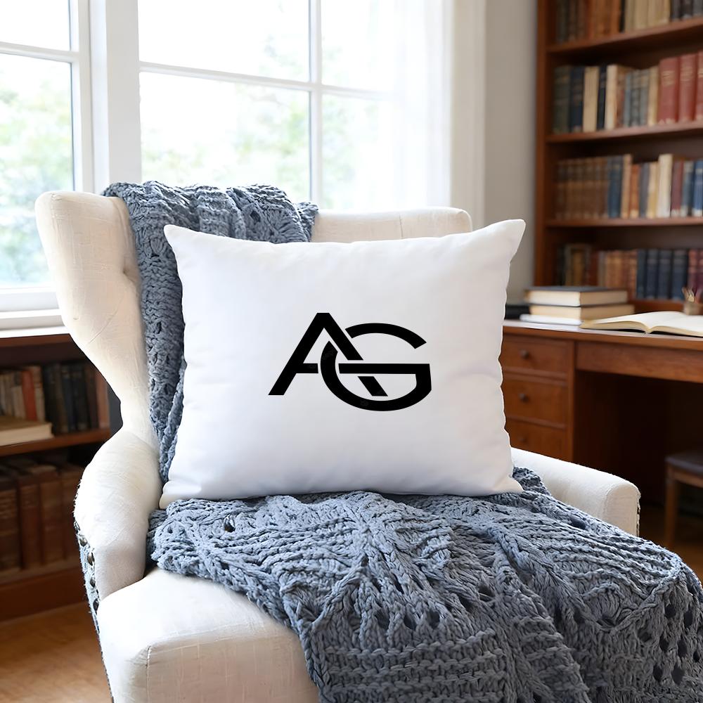 Ag Jeans Cushion Cover Anti-Dust Mite Short Plush Pillowcase - Invisible Zipper Silky Soft Sofa Cushion Cover