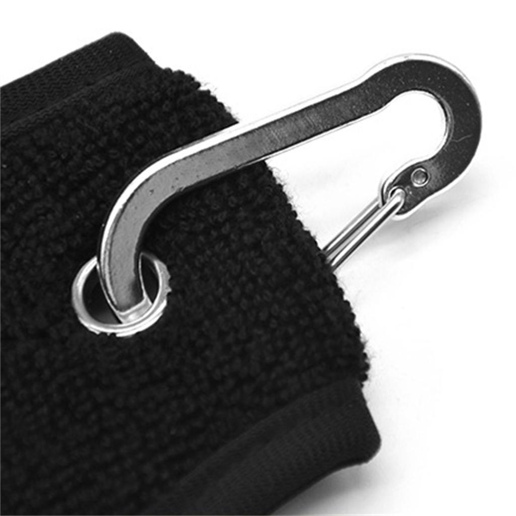 Golf Ball Cleaning Towel Portable Double Sided Design With Adjustable Hook For Waist Attachment 5