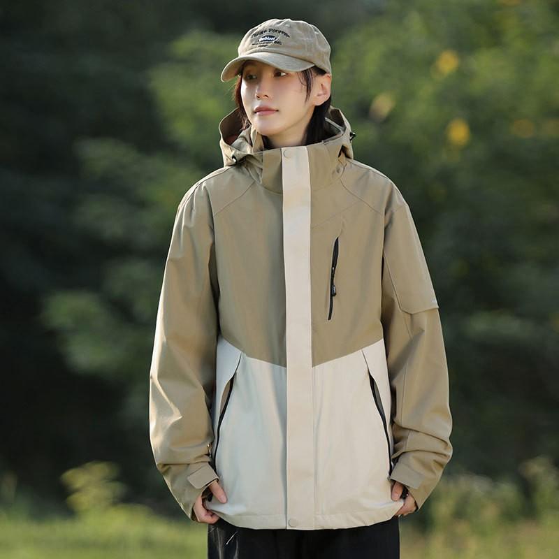Men Women Waterproof Windproof Hiking Jacket Outdoor Travel Coat Lightweight Hooded Rain Shell