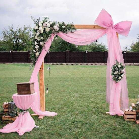 Extra Large Organza Bow Decoration 39 x 59 Inch Giant Tulle Bow with Tie And Long Ribbon Tails