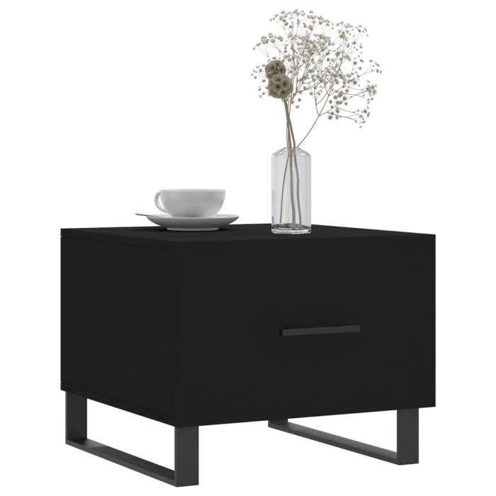 VidaXL Table basse Noir 50x50x40 cm Bois d'ingénierie 829446