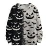 Ladies' Fashionable Casual Long Sleeved Christmas Printed Round Neck Knitted Yarn