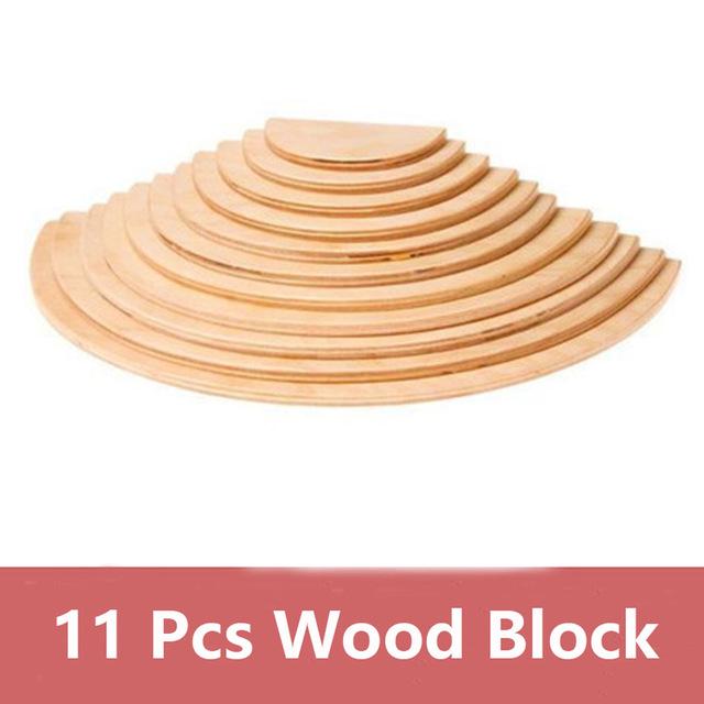 DIY Rainbow Blocks Baby Wooden Toys Large Size Rainbow Stacker Creative Building Blocks Montessori Educational Toys Wooden Toy
