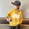 Sweat à capuche tendance Y2K dernière mode avec imprimé lettres pour enfants, pour le port quotidien en automne et en hiver et la rétention de chaleur