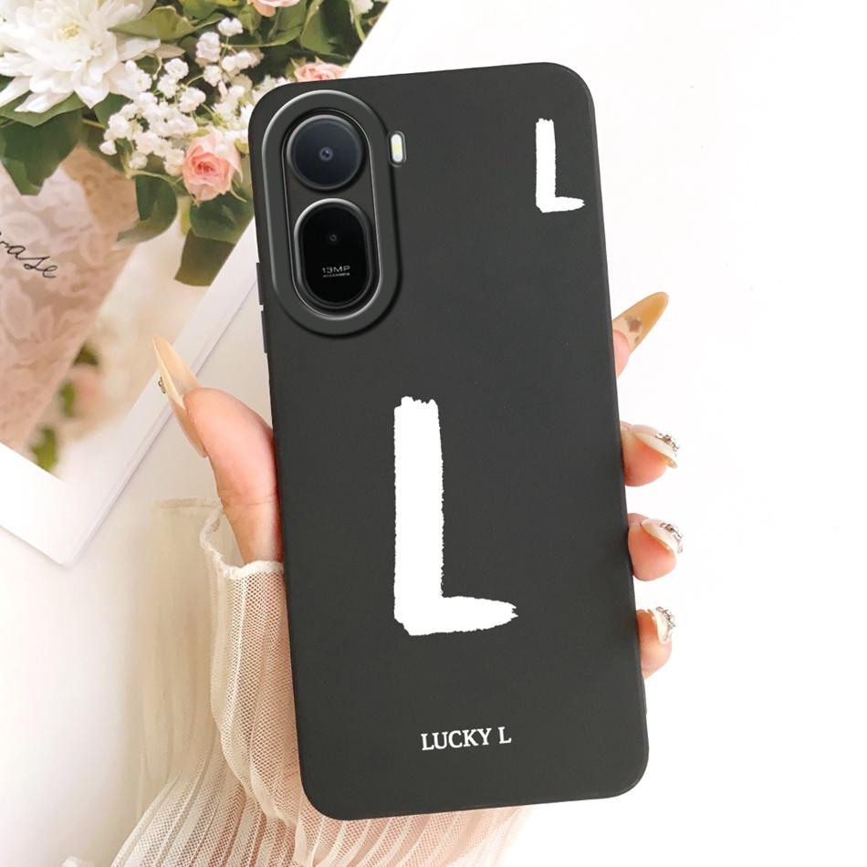 For Xiaomi Redmi A7 Pro 2026 Lucky Initial Letter Phone Case For Redmi A7Pro Soft Silicone Cases Bumpers