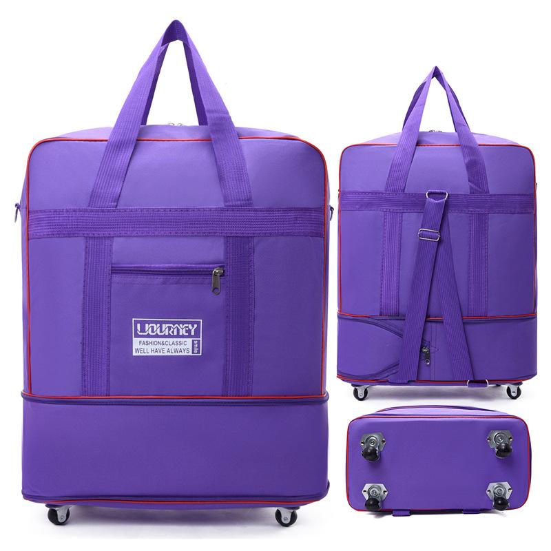 

Foldable Extra-Large Wheeled Duffle Bag for Men - Aviation Checked Luggage and Backpack