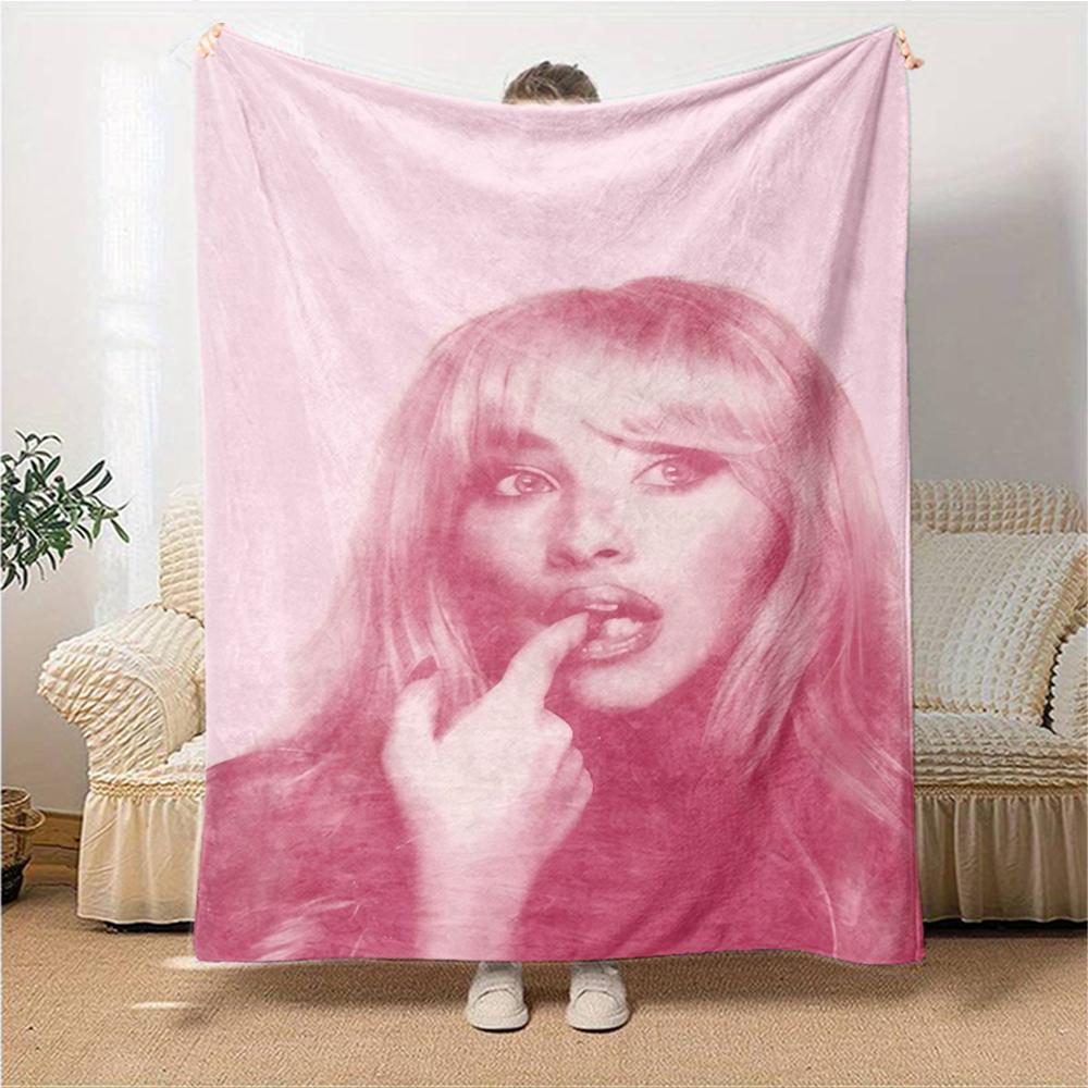 Sabrina Carpenter Blanket Soft Throw Blanket For Home Bedroom Bed Sofa Travel Office Solid Christmas Blanket
