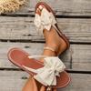 Fashion Women Flat Slippers Lightweight Big Size Sandals Comfortable Leisure Slip-On Shoes Butterfly Knot Beach Slippers Slides Women