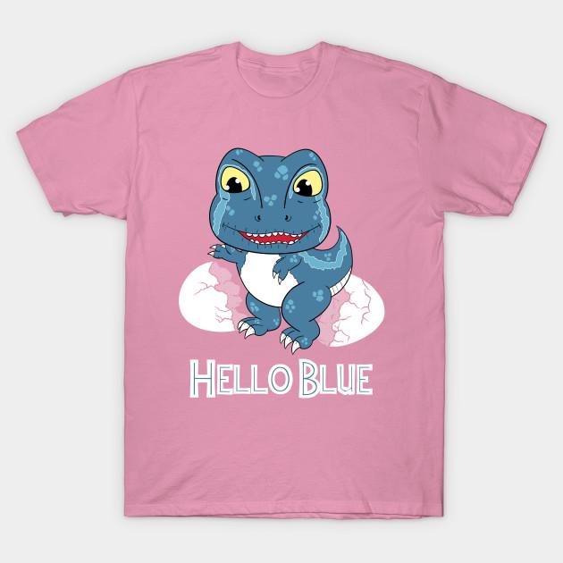 T Shirt Women Hello Blue Harajuku Print Kawaii Tshirt Summer Short Sleeve Female T-Shirt Top Tee