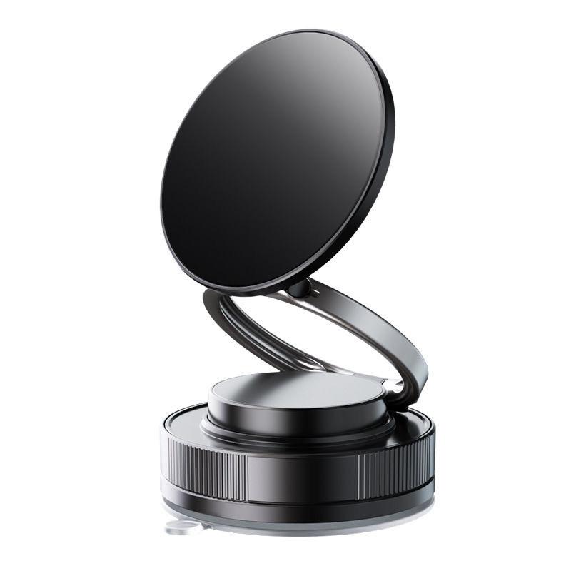 

Newest 360 Degree Rotating Magnetic Mobile Phone Holder Vacuum Suction Cup Strong Magnetic Adsorption Car Phone Stand чорний