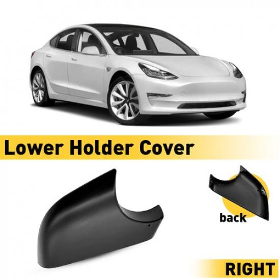 

For 17-22 Tesla Model 3 Right Door Side View Mirror Lower Cover Holder Black New