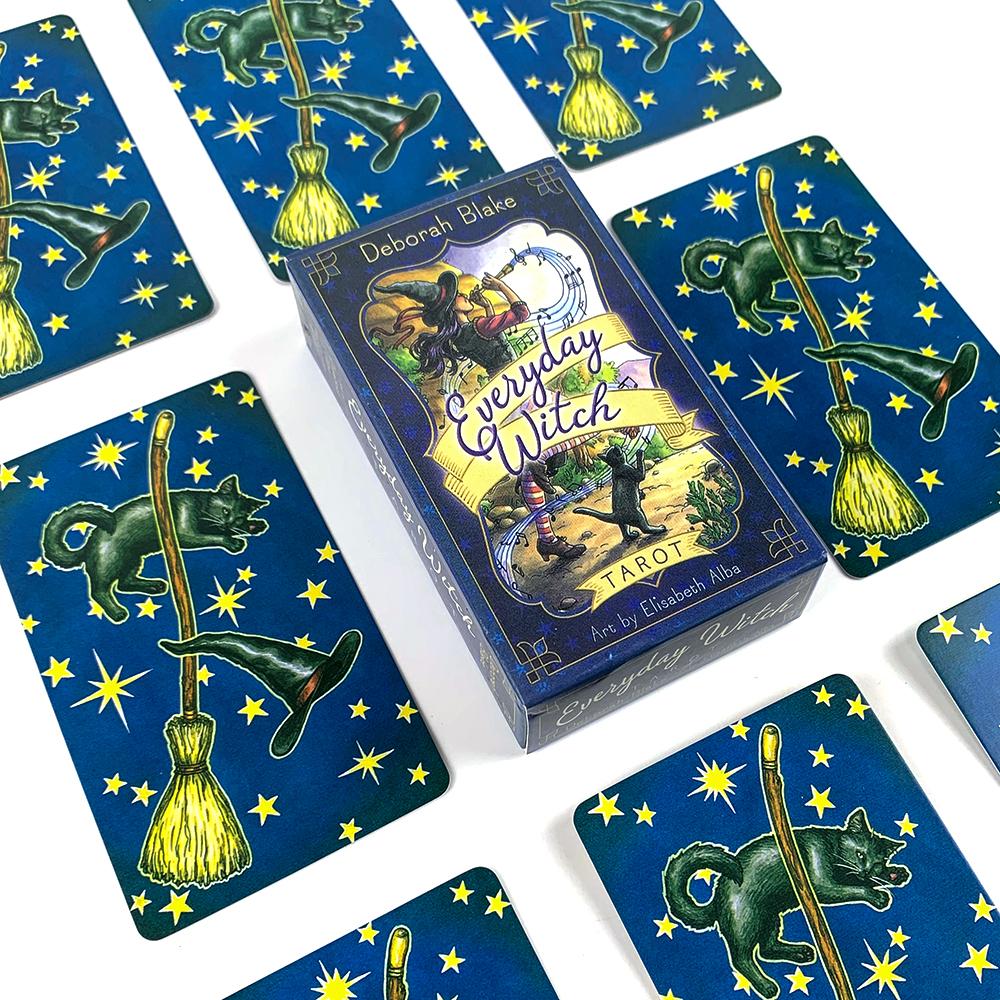 1 Scatola Mazzo Tarot Everyday Witch con Libretto - Set da 78 Carte, Gioco di Società a Tema Stregoneria, Carte Tarot Magia Pratica