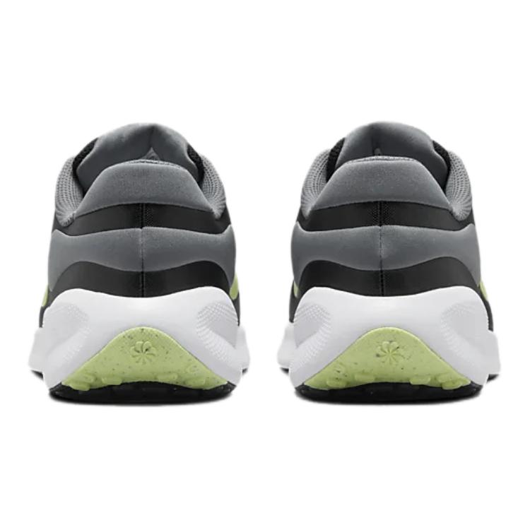 New Nike REVOLUTION 7 Anti Slip Wear Resistant Low Top Kids' Running Shoes Black Green Kids' FB7689-006