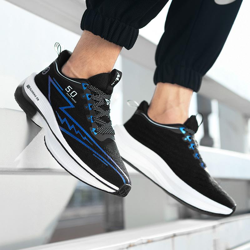Men's Carbon Plate Sneakers Marathon Racing Sports Running Shoes Light Male Professional Training Shoes Comfortable Tennis Shoes