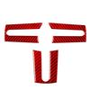 Red Carbon Fiber Interior Steering Wheel Cover Trim For Ford Mustang 2005-2009