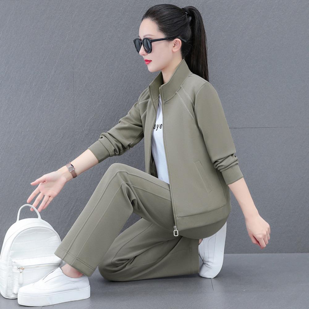 

Женский повседневный спортивный костюм Тройка Весна Осень Большой размер Женская мода Одежда XXXXL