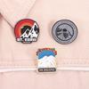 Russia Elbrus Mount Enamel Pin Natural Scenery Sun Eagle Snow Mountain Brooch Lapel Badge Jewelry Gift for Outdoor Lovers Friend