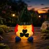 Vinyl Desktop Nightlight Christmas Night Light, Santa Snowman Elk Bell Figurine Lamp, Glowing Small Festive Room Accents LED Tabletop Decor,