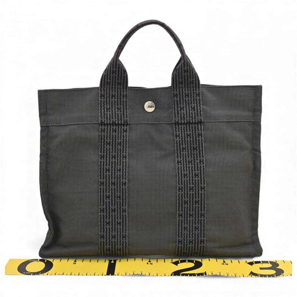 Auth HERMES Airline PM Tote Bag Canvas he6622cc