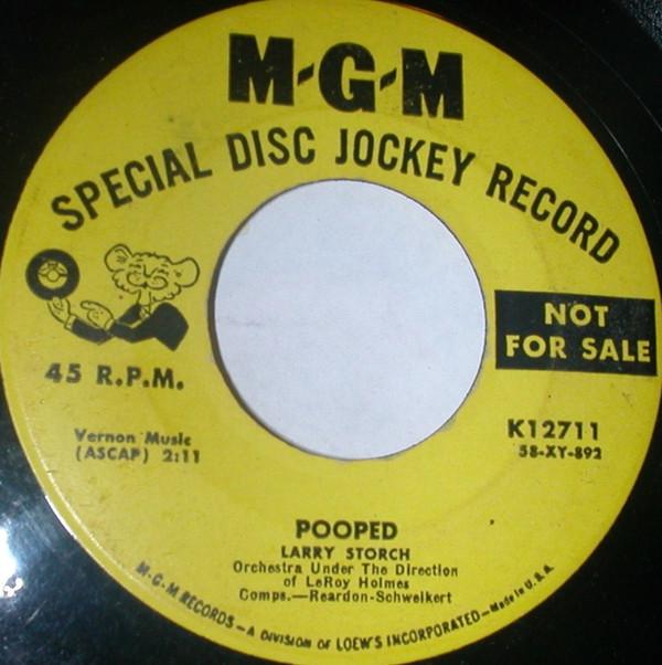 

7inch Record LARRY STORCH - Pooped K12711PROMO MGM Records 1958 US Rock Used