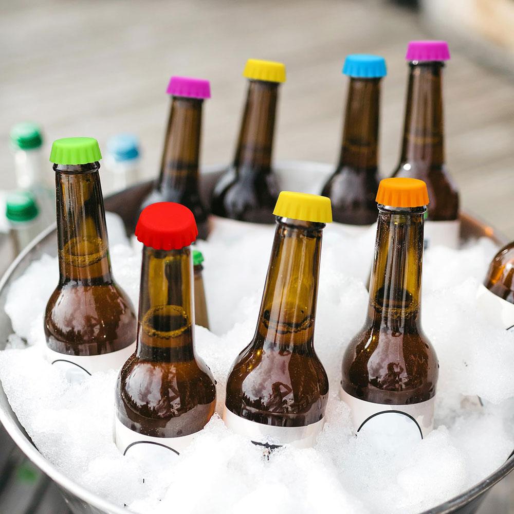SW 12/6/3PCS Silicone Fresh-keeping Bottle Cap Soda Beer Sealed Caps Red Wine Stopper Vinegar Barware Soy Sauce Bottle Cover