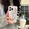 Elegant Beaded Bowknot Keychain Phone Charm Unique Keyring Plush Animal Bag Pendant Accessory for Purse Backpack