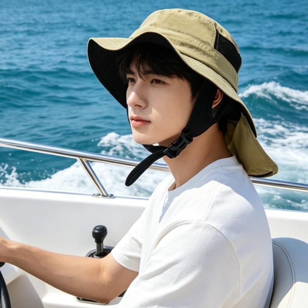 Adjustable Fisherman Hat Sun Protection Shawl Bucket Hat Fashion Beach Cap Outdoor