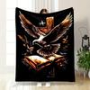 A Dove, an Open Book, and a Wooden Cross with a Glowing Background. for All Seasons Blanket Lunch Break Throw Gift